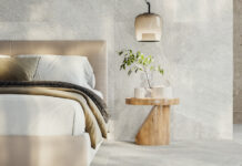 Porcelain stoneware in bathroom interiors: designing with light, space and material